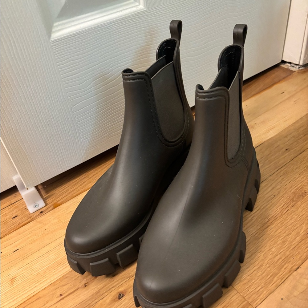 Jeffrey Campbell Green and Gray Ankle Booties